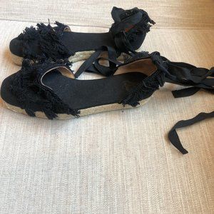 Castaner Black Flat Espadrilles Size 38
